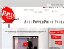 Tablet Screenshot of anti-powerpoint-party.com